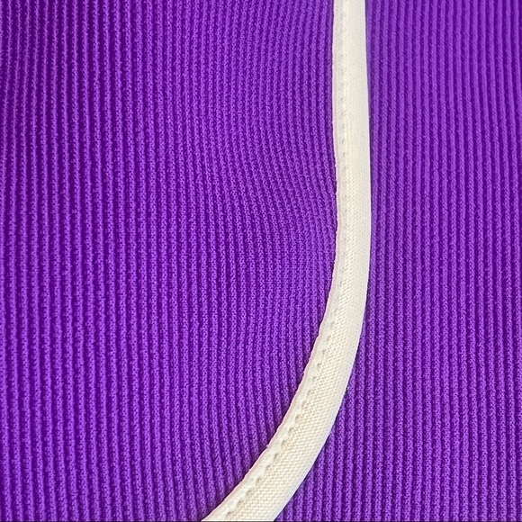 Lands’ End Purple Swim Wrap Skirt Bottoms with Built in Briefs Size 12 - Picture 2 of 10